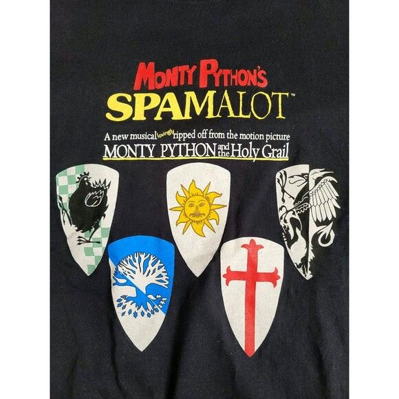 EUC Monty Python's Spamalot Musical Broadway Gildan T-Shirt, Black, Medium - Picture 3 of 5
